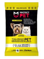 Toalha Umedecida cães gatos Area dos Olhos Protect Pet -15u - Suply Clean