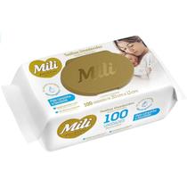 Toalha Umedecida com 100 Unidades de (20cm x 13cm) Hipoalergênica para Todo o Corpo Mili Toalha Umedecida com 100 Unidades de (20cm x 13cm) Hipoalergênica para Todo o Corpo Mili