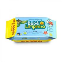 Toalha umedecida com aloe vera bebê limpinho pacote leve 140 pague 120 unidades Toalha umedecida com aloe vera bebê limpinho pacote leve 140 pague 120 unidades