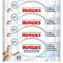 Toalha umedecida huggies recem nascido 48un com 4 pacotes