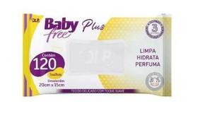 Toalha umedecida infantil baby free plus c/120 unidades toque suave Toalha umedecida infantil baby free plus c/120 unidades toque suave