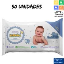 Toalha Umedecida Lenço Infantil Isababy Tradicional com 50 Unidades