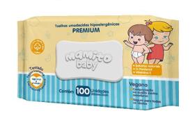Toalha umedecida mamito baby premium c/100 unidades 20cmx13cm hipoalergênicas