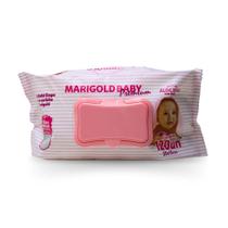 Toalha Umedecida Marigold Premium Rosa Aloe Vera 120 unid