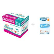 Toalha umedecida meu bebe ultra pack 500 un leve mais pague menos + algodao 25g