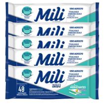 Toalha Umedecida Mili Vita/ Lenço Umedecido Uso Adulto 5 Pacotes c/ 40 unidades (Total 200 Toalhas) Toalha Umedecida Mili Vita/ Lenço Umedecido Uso Adulto 5 Pacotes c/ 40 unidades (Total 200 Toalhas)