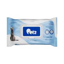 Toalha Umedecida Petz para Gatos 50 Unidades - 1 Unidade