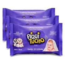 Toalha Umedecida Piquitucho Pratic 48 Unidades Kit com três unidades
