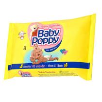 Toalha Umedecida Premium Baby Poppy Com 100 Unidades
