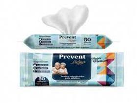 Toalha umedecida PREVENTE wipes com 500 un 19X22cm 10 pacot