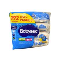 Toalha Umedecida Ultra fresh Babysec pacote master com 192 unidades