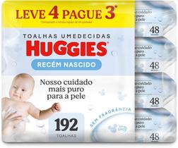 Toalha umedecidas huggies recem nascidos 48un l4p3