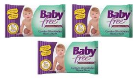 Toalha umidecida kit 3 pacotes c/100 unidades cada babyfree