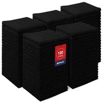 Toalha UNIMADE, pacote com 100, 30x30 cm, microfibra macia preta Toalha UNIMADE, pacote com 100, 30x30 cm, microfibra macia preta