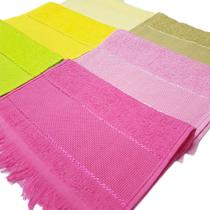 Toalha Visita Para Bordar em Algodão Colorida 21x30Cm Margex