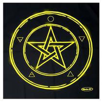 Toalha Wicca Pentagrama Toalha Tarô Brilho Série Ouro 70CM Toalha Wicca Pentagrama Toalha Tarô Brilho Série Ouro 70CM