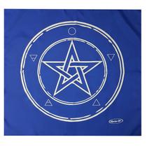 Toalha Wicca Pentagrama Toalha Tarô com Brilho Azul Am 70CM