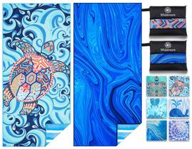 Toalha Widdonen, pacote com 2 unidades, microfibra leve, sem areia