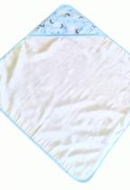 ToalhadeBanhoBebêCéuForroFraldacomCapuz70x70cm Azul
