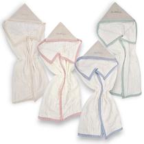 Toalhão Banho Bebê Grande Soft Capuz Algodão Bordada Loupiot