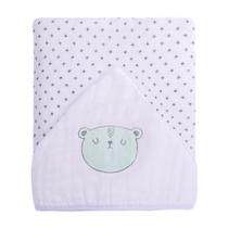 Toalhão Banho Soft Premium Papi Baby Com Capuz Bordado - Urso