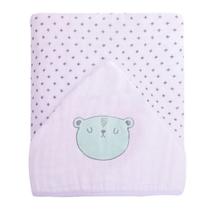 Toalhão De Banho Papi Soft Premium Toalha Fralda Com Capuz Bordado Bebê Infantil