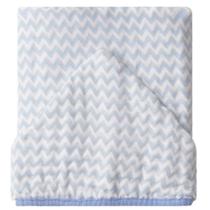 Toalhão De Banho Soft 1,05M X 85Cm Papi Baby - Chevron Azul