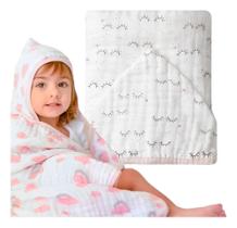 Toalhão De Banho Tecido Soft Luxo Fralda Bebê 1,05M X Cilíos