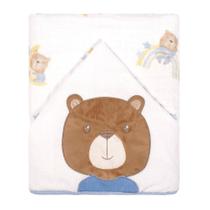 Toalhão Soft com 3 Camadas de Fralda Baby Joy - Urso Soninho