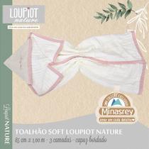 Toalhão Soft Loupiot Nature Rosa para Bebê