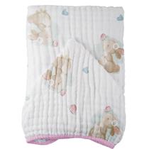 Toalhão Soft Mais Com 3 Camadas de Fraldas Estampada Com Capuz De Centro