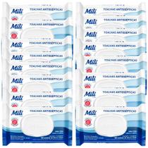 Toalhas Antissépticas Mili 16 pacotes c/ 50 (total: 800 toalhas)-sem álcool