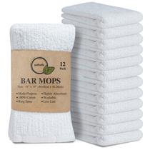 Toalhas Bar Mop Softolle 100% algodão, 16x19cm, pacote com 12 brancas