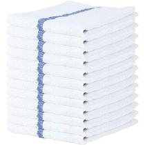 Toalhas Bar Mop, tecidos macios, 100% algodão, 16 x 19 cm, azul, pacote com 12 Toalhas Bar Mop, tecidos macios, 100% algodão, 16 x 19 cm, azul, pacote com 12