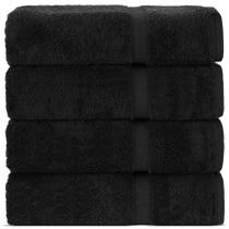 Toalhas Chakir Turkish Linens 100% algodão, 4 peças de banho, preto Toalhas Chakir Turkish Linens 100% algodão, 4 peças de banho, preto