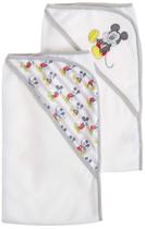 Toalhas com capuz Cudlie Disney Mickey Mouse para bebês meninos (pacote com 2)