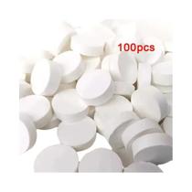 Toalhas Comprimidas Descartáveis Portáteis De 100pcs, Macias, Não Tecidas, Lenços Faciais E Para