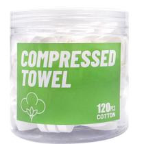 Toalhas comprimidas Herb Life 120 unidades de toalha facial descartável Toalhas comprimidas Herb Life 120 unidades de toalha facial descartável