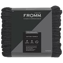Toalhas de algodão Fromm Premium ColorSafe pretas, 12 unidad