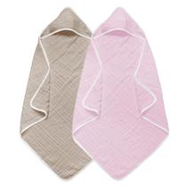 Toalhas de banho com capuz para bebê Arnzion, 2 unidades, 81 x 81 cm, musselina