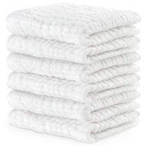 Toalhas de Banho Comfy Cubs em Musselina de 6 Camadas para Bebês 25x25 cm