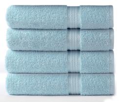 Toalhas de banho COTTON CRAFT, pacote com 4, 76x137 cm, 580 GSM, azul claro Toalhas de banho COTTON CRAFT, pacote com 4, 76x137 cm, 580 GSM, azul claro