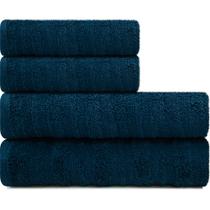 Toalhas de Banho e Rosto 100% algodão Kit com 4 Loft - LM Peter Emcompre
