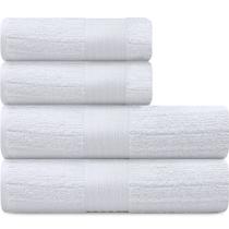 Toalhas de Banho e Rosto 100% Algodão Kit com 4 peças Chronos - Emcompre