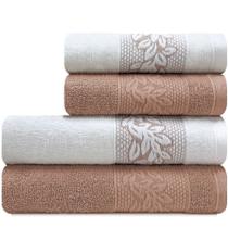 Toalhas de Banho e Rosto 100% Algodão Kit com 4 peças Karsten Provence