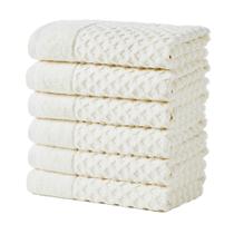 Toalhas de banho Great Bay Home Ivory 100% algodão, pacote com 6 unidades