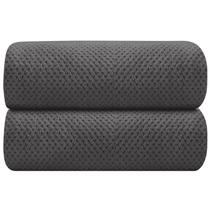Toalhas de Banho HOMEXCEL 2 Unidades Microfibra Macia Cinza Toalhas de Banho HOMEXCEL 2 Unidades Microfibra Macia Cinza