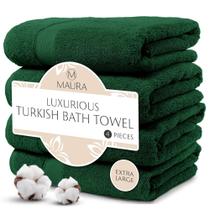 Toalhas de banho MAURA Hunter Green Turkish Cotton XL, conjunto de 4 Toalhas de banho MAURA Hunter Green Turkish Cotton XL, conjunto de 4