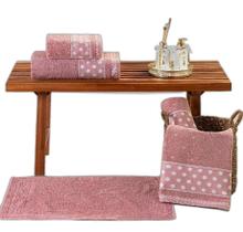 Toalhas de Banho Poá 100% Algodão - 5 Peças Rosê