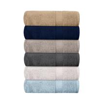 Toalhas de banho QUBA LINEN, kit com 6, 100% algodão, 61 x 122 cm